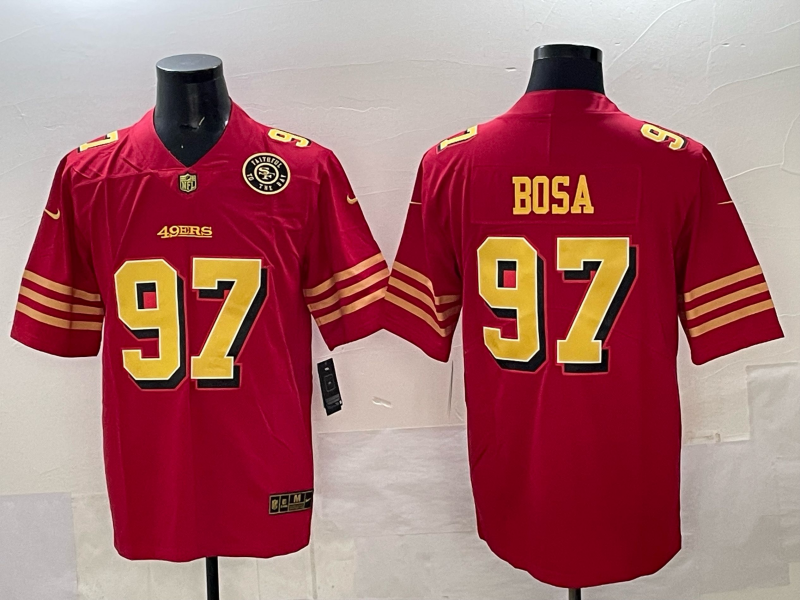 Men San Francisco 49ers #97 Bosa Red  Nike Limited NFL 2025 Jersey 0013